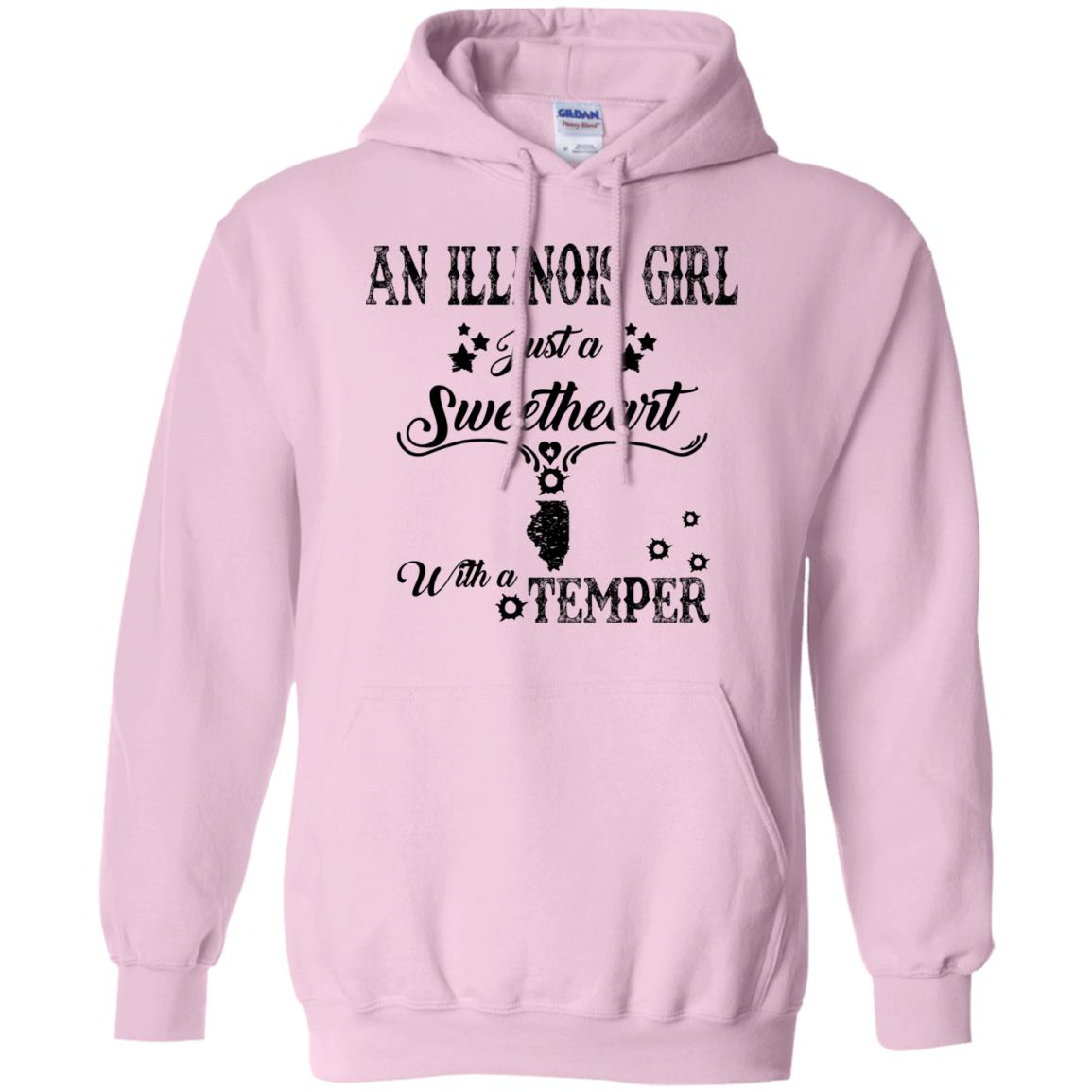 Illinois Girl Just A Sweetheart With A Temper T-shirt - T-shirt Teezalo