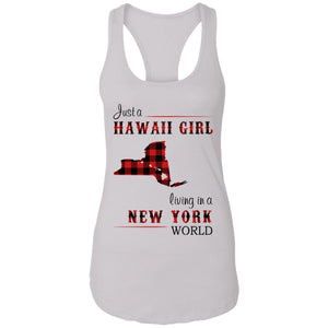 Just A Hawaii Girl Living In A New York World T-shirt - T-shirt Teezalo
