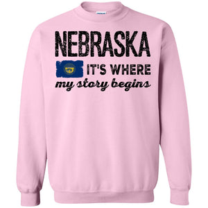 Nebraska It's Where My Story Begins T-Shirt - T-shirt Teezalo