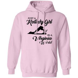 Just A Kentucky Girl In A Virginia World T-Shirt - T-shirt Teezalo
