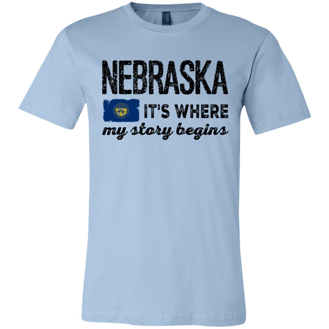 Nebraska It's Where My Story Begins T-Shirt - T-shirt Teezalo