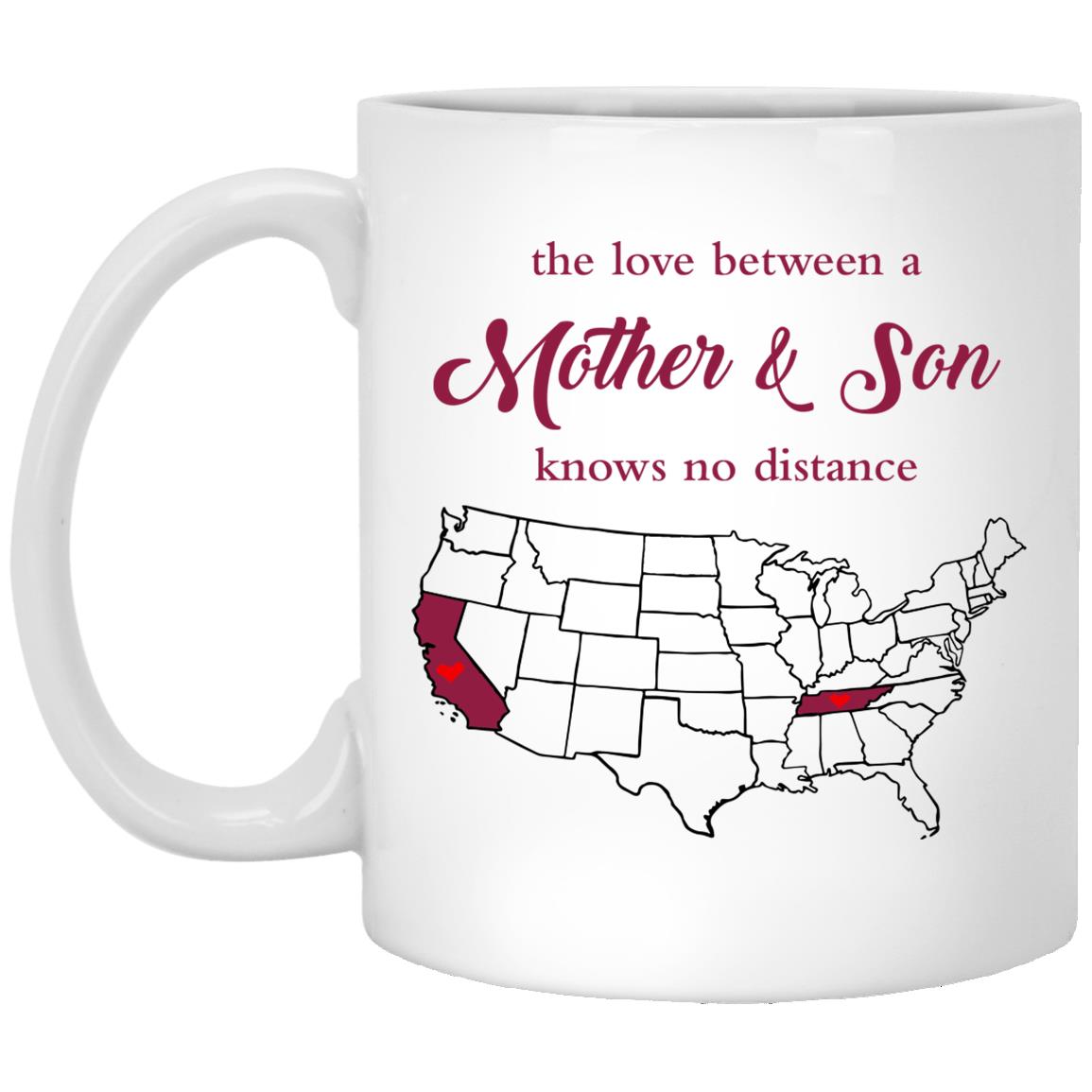 Tennessee California The Love Between Mother And Son Mug - Mug Teezalo
