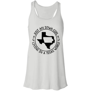 Iowa Girl Living In A Texas World T- Shirt - T-shirt Teezalo