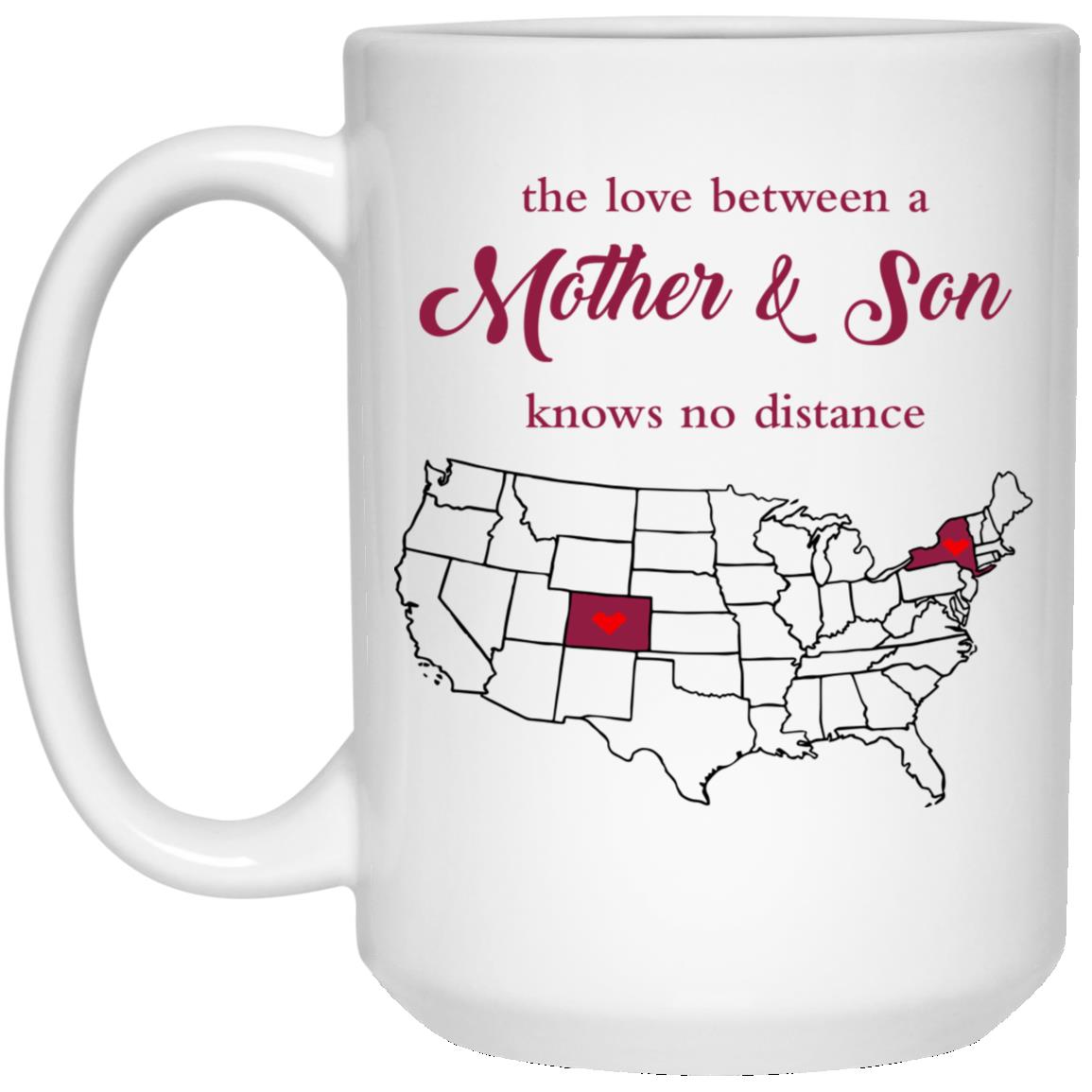 Colorado New York The Love Between Mother And Son Mug - Mug Teezalo