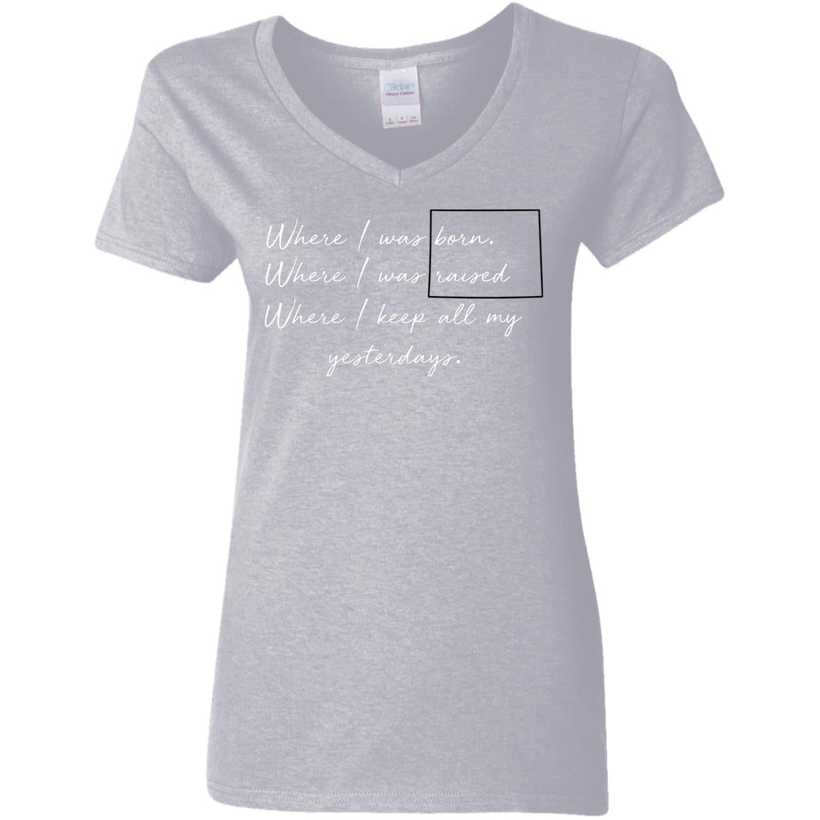 Wyoming Where I Was Born Where I Was Raised T-Shirt - T-shirt Teezalo