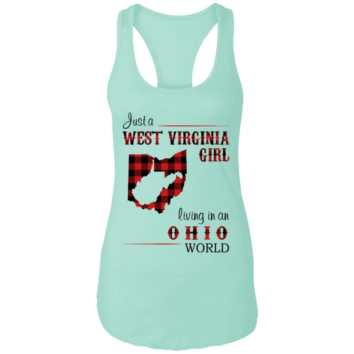 Just A West Virginia Girl Living In An Ohio World T Shirt - T-shirt Teezalo