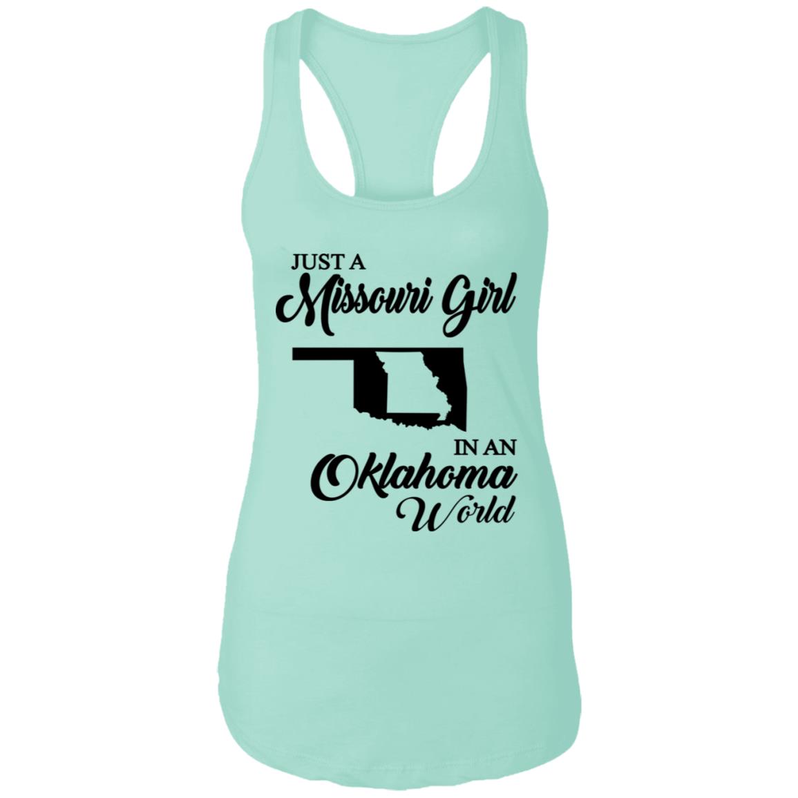 Just A Missouri Girl In An Oklahoma World T-Shirt - T-shirt Teezalo