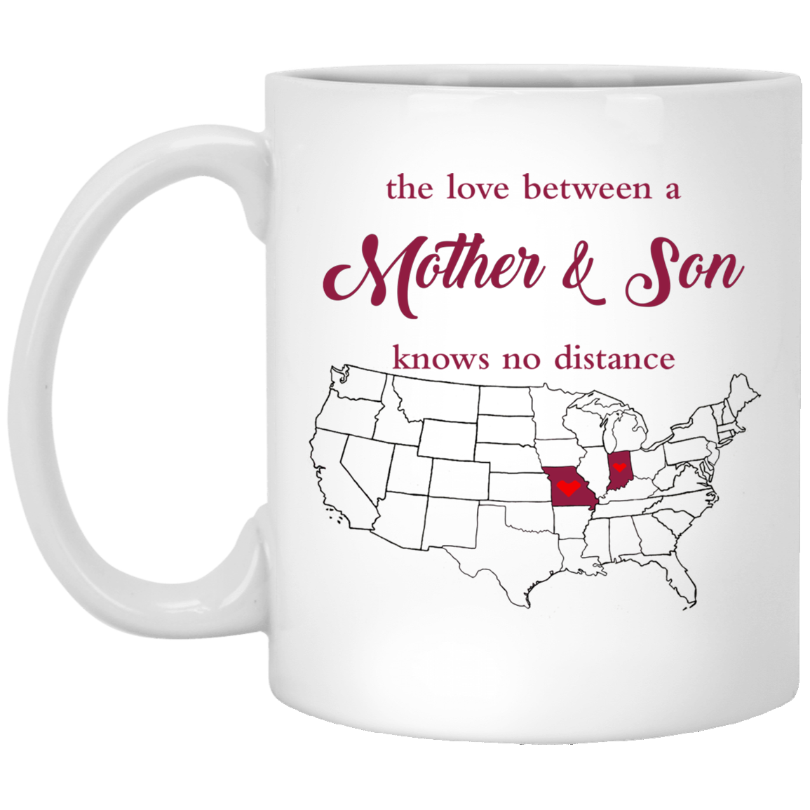 Missouri Indiana Mother Son Mug - Mug Teezalo