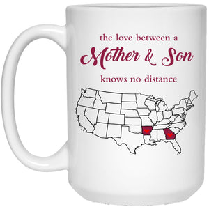 Arkansas Georgia The Love Between Mother And Son Mug - Mug Teezalo