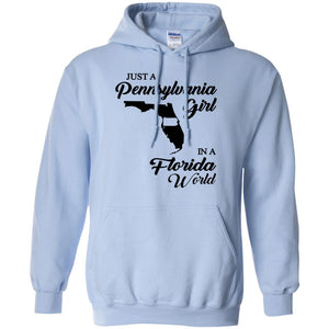 Just A Pennsylvania Girl In A Florida World T-Shirt - T-shirt Teezalo