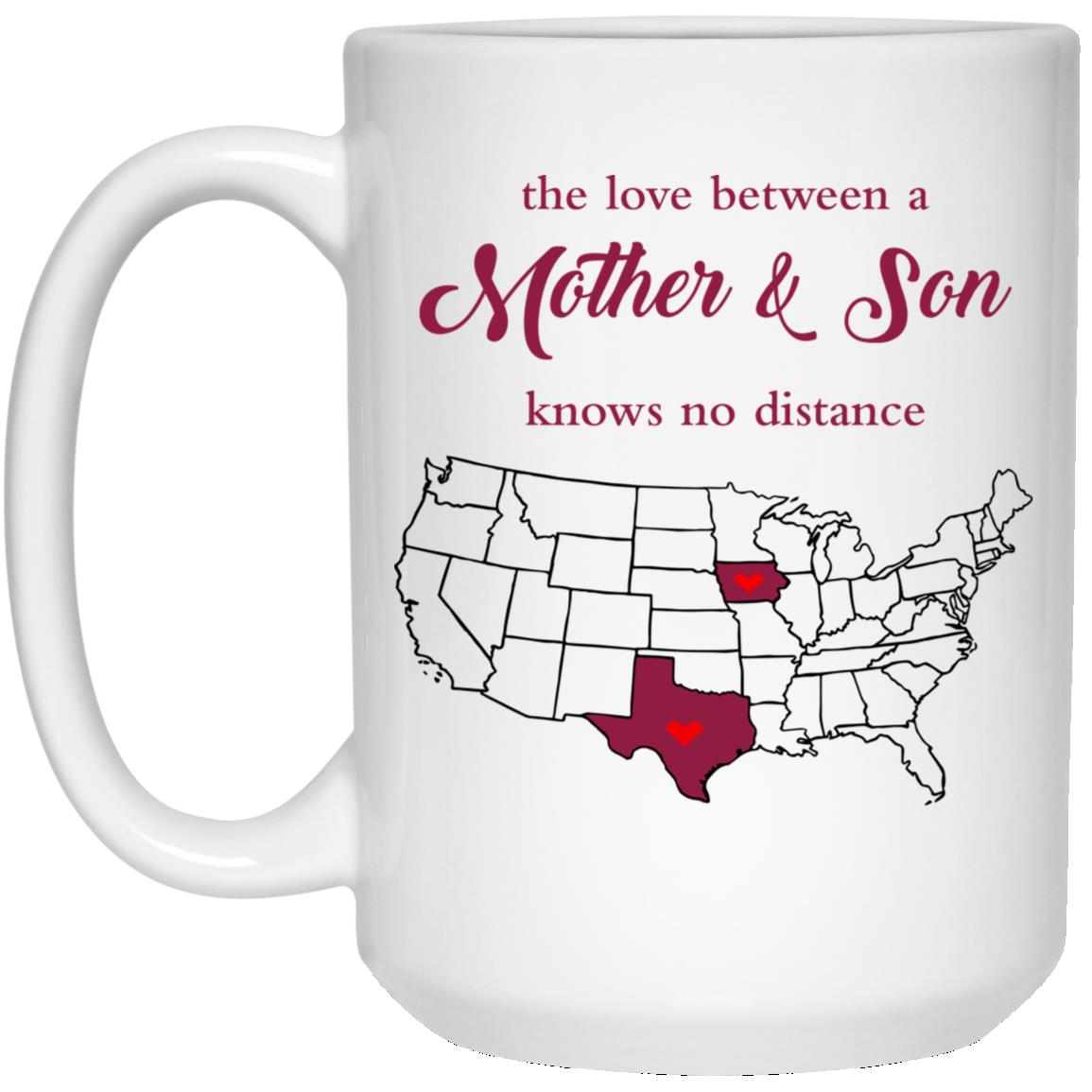 Iowa Texas The Love Between Mother And Son Mug - Mug Teezalo
