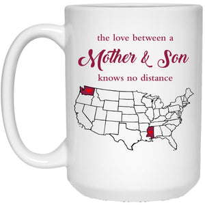 Mississippi Washington The Love Between Mother And Son Mug - Mug Teezalo