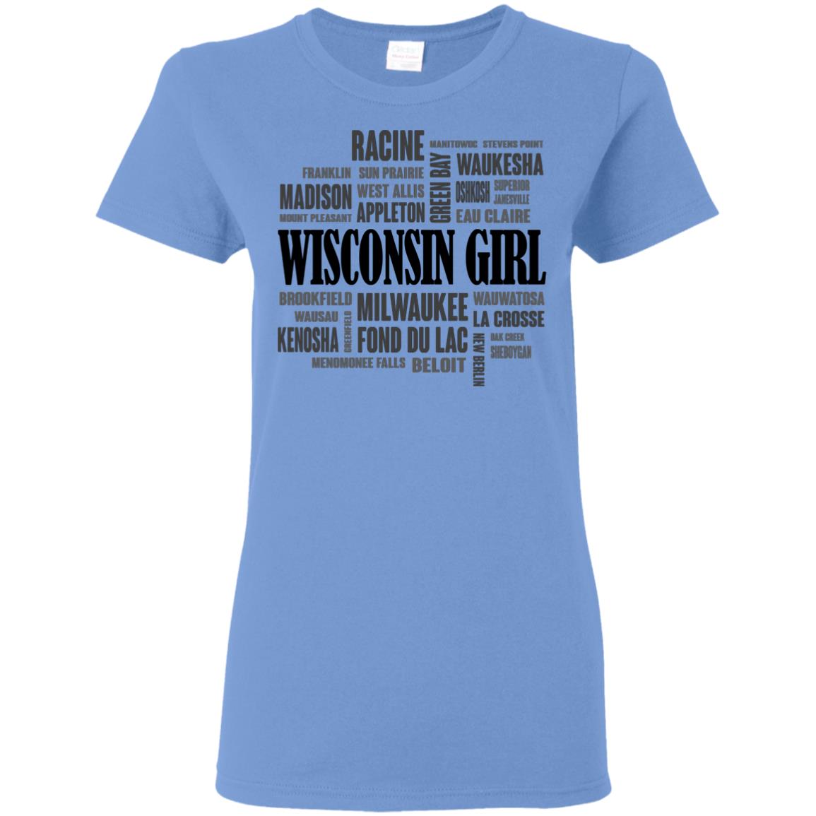 Wisconsin Girl And Cities Funny T-shirt - T-shirt Teezalo