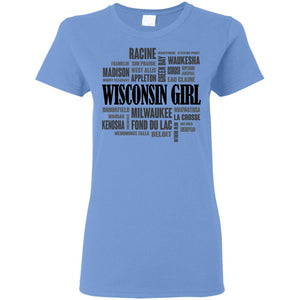 Wisconsin Girl And Cities Funny T-shirt - T-shirt Teezalo