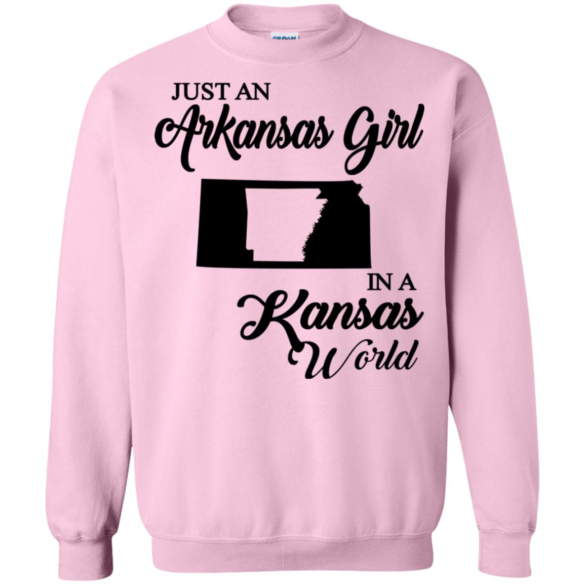 Just An Arkansas Girl In A Kansas World T Shirt - T-shirt Teezalo