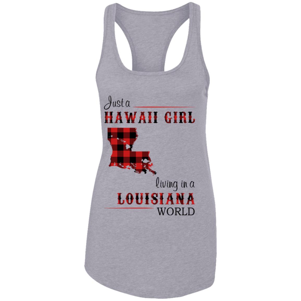 Just A Hawaii Girl Living In A Louisiana World T-shirt - T-shirt Teezalo
