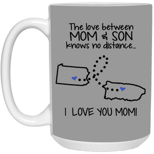 Puerto Rico Pennsylvania The Love Between Mom And Son Mug - Mug Teezalo