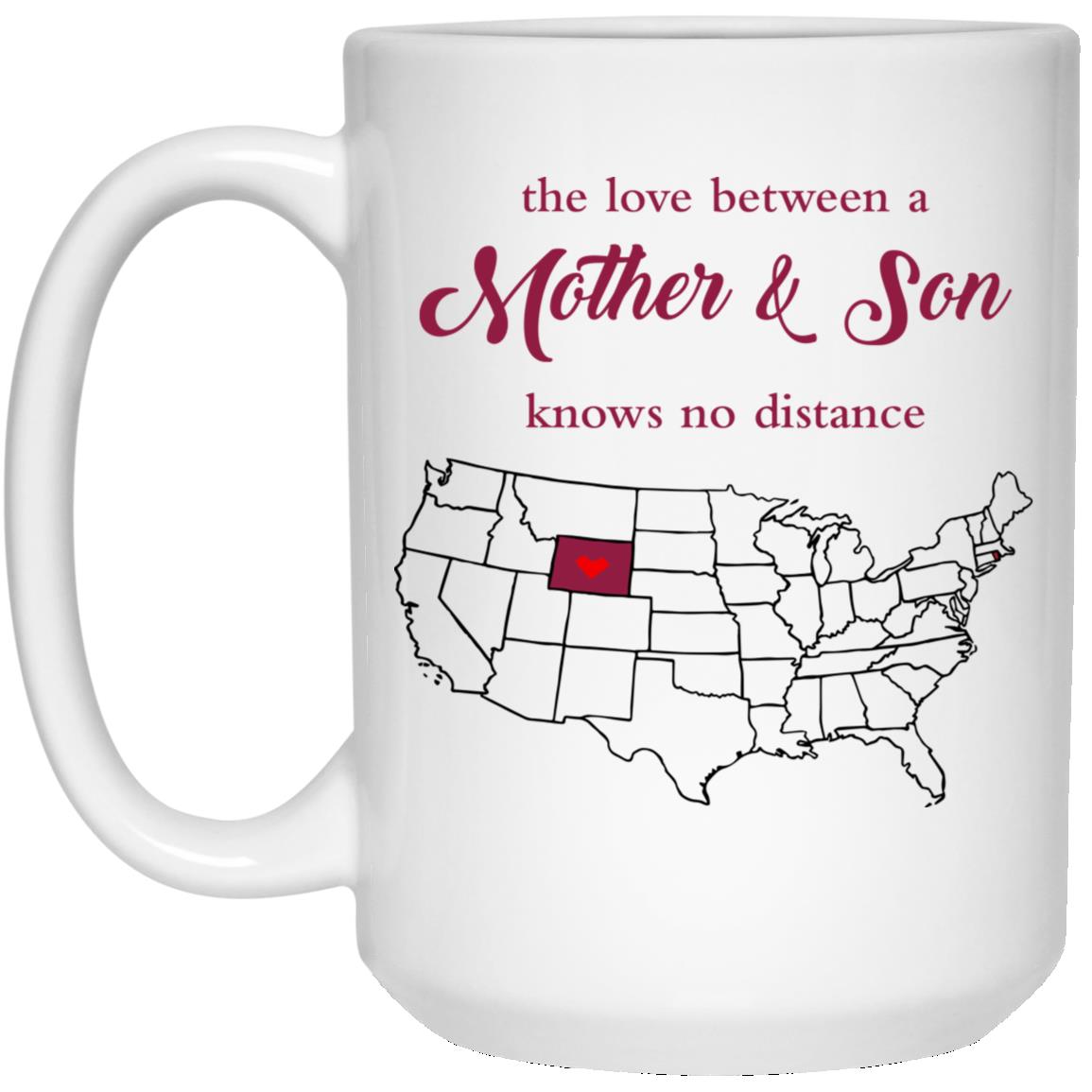 Rhode Island Wyoming The Love Between Mother And Son Mug - Mug Teezalo