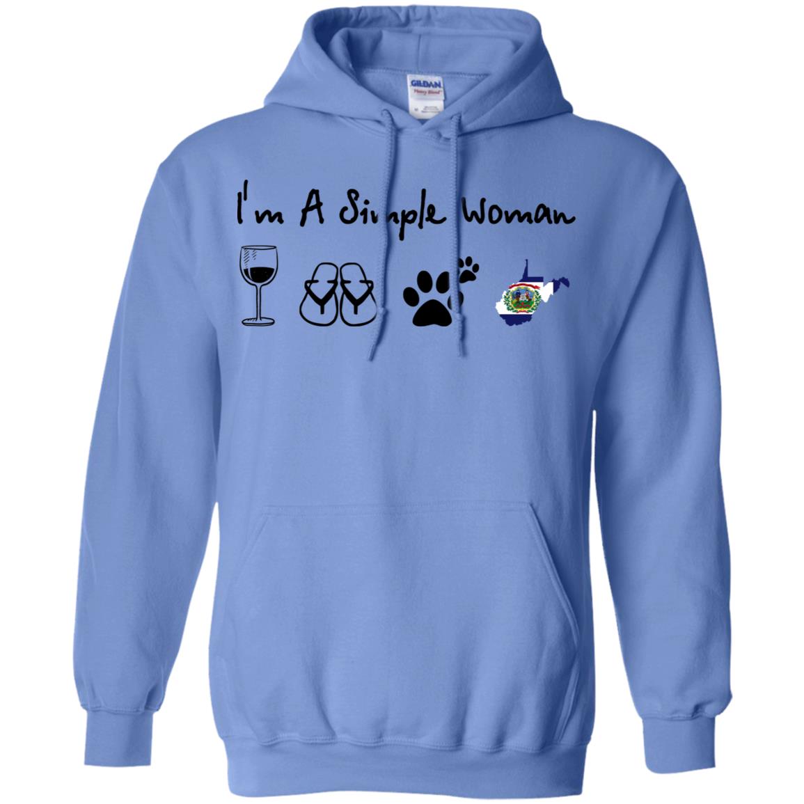 West Virginia I'm Just A Simple Woman Hoodie - Hoodie Teezalo