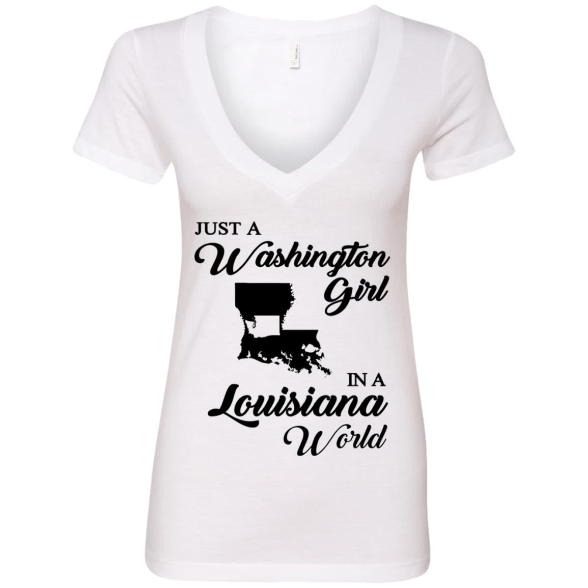 Just A Washington Girl In A Louisiana World T-Shirt - T-shirt Teezalo