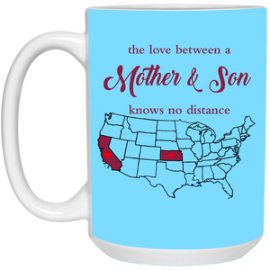 Kansas California The Love Between Mother And Son Mug - Mug Teezalo