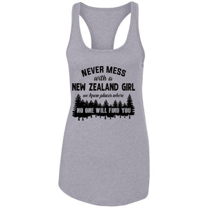 Never Mess With A New Zealand Girl T-Shirt - T-shirt Teezalo