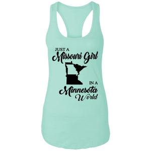 Just A Missouri Girl In A Minnesota World T-Shirt - T-shirt Teezalo