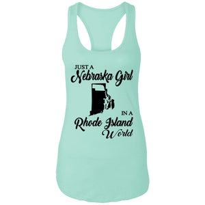 Just A Nebraska Girl In A Rhode Island World T-Shirt - T-shirt Teezalo
