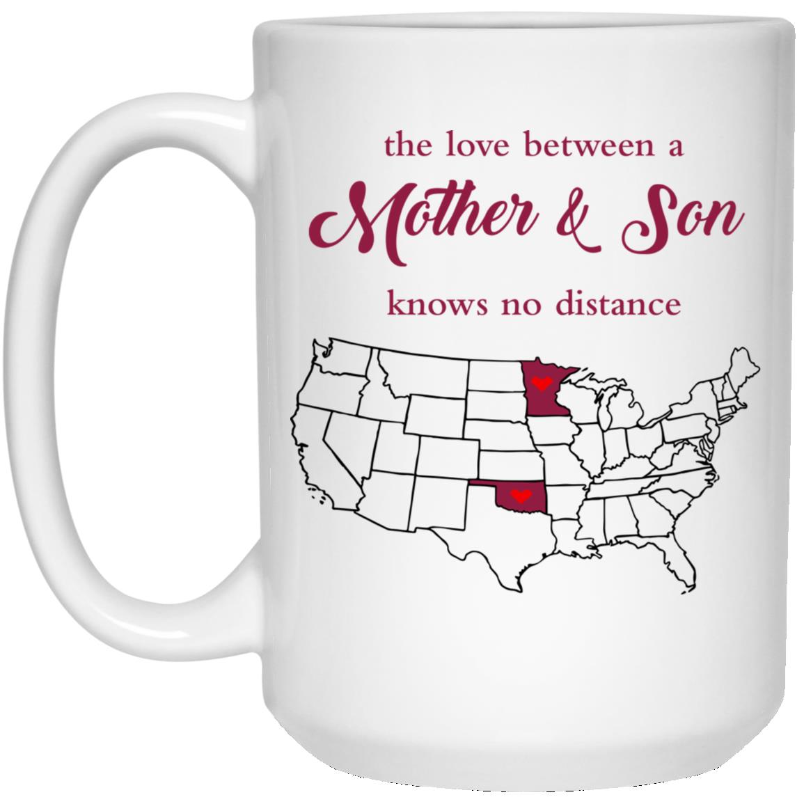Oklahoma Minnesota The Love Between Mother And Son Mug - Mug Teezalo