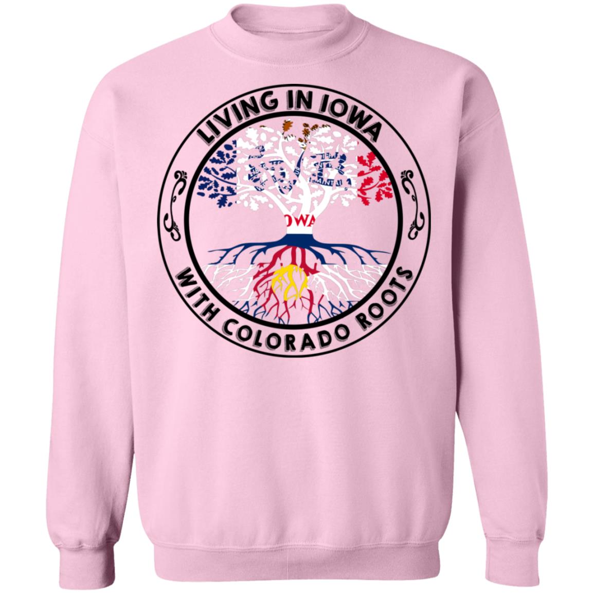 Living In Iowa With Colorado Roots Hoodie - Hoodie Teezalo