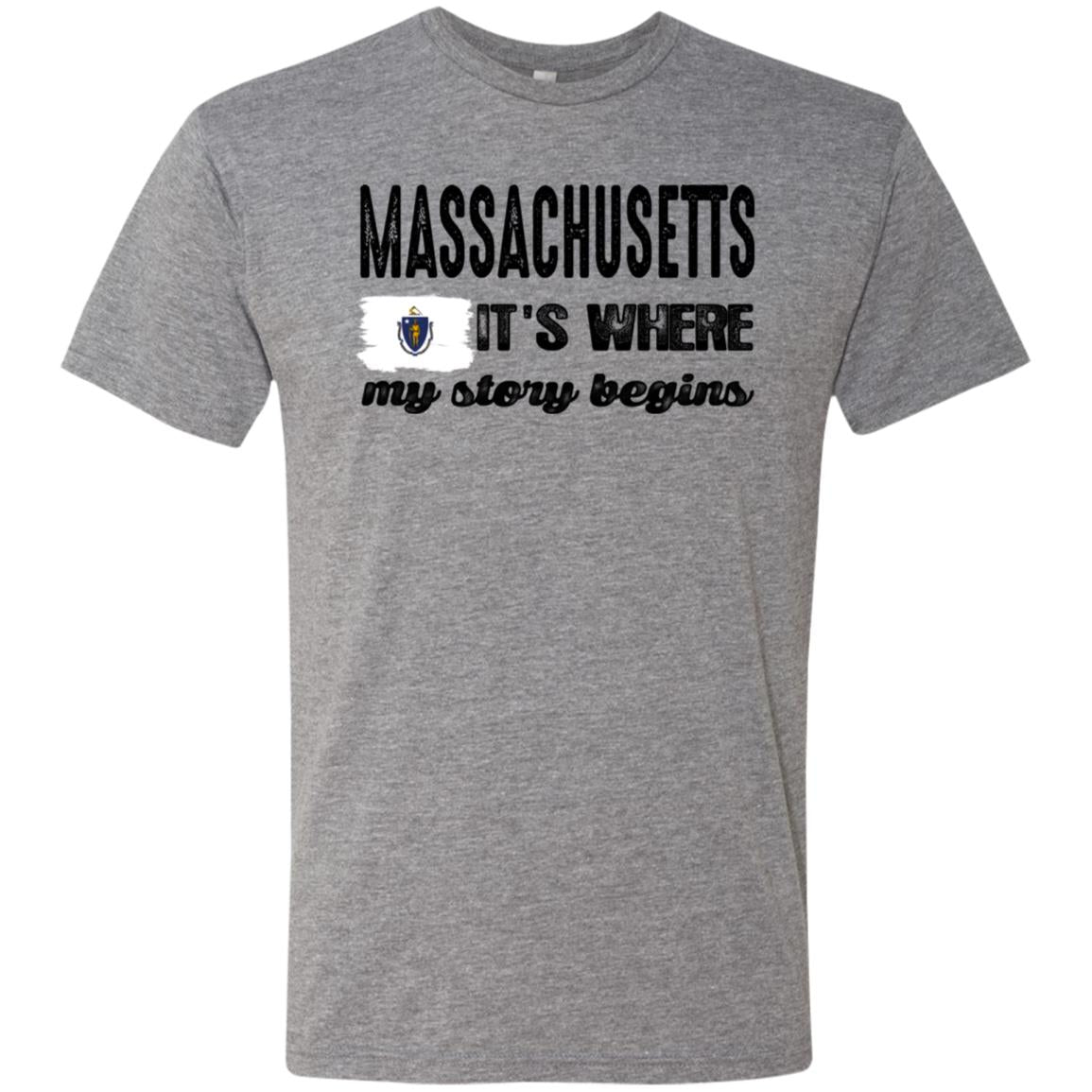 Massachusetts Where My Story Begins T-shirt - T-shirt Teezalo