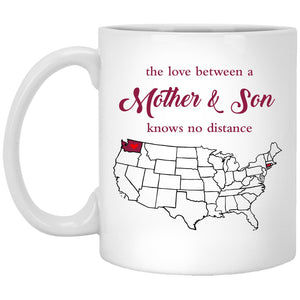 Connecticut Washington The Love Between Mother And Son Mug - Mug Teezalo