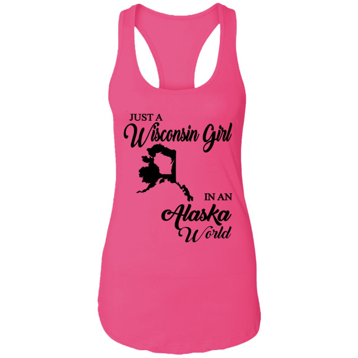 Just A Wisconsin Girl In An Alaska World T-Shirt - T-shirt Teezalo