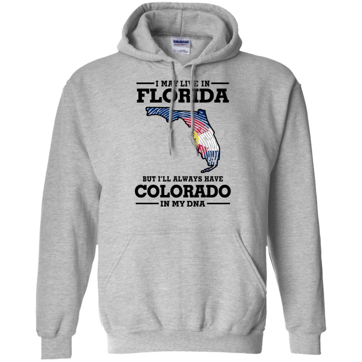 Live In Florida Colorado In My Dna T-Shirt - T-shirt Teezalo