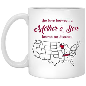 Tennessee Wisconsin The Love Between Mother And Son Mug - Mug Teezalo