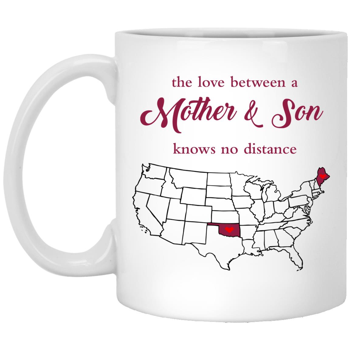 Oklahoma Maine The Love Between Mother And Son Mug - Mug Teezalo