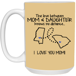 South Carolina Mississippi The Love Between Mom And Daughter Mug - Mug Teezalo