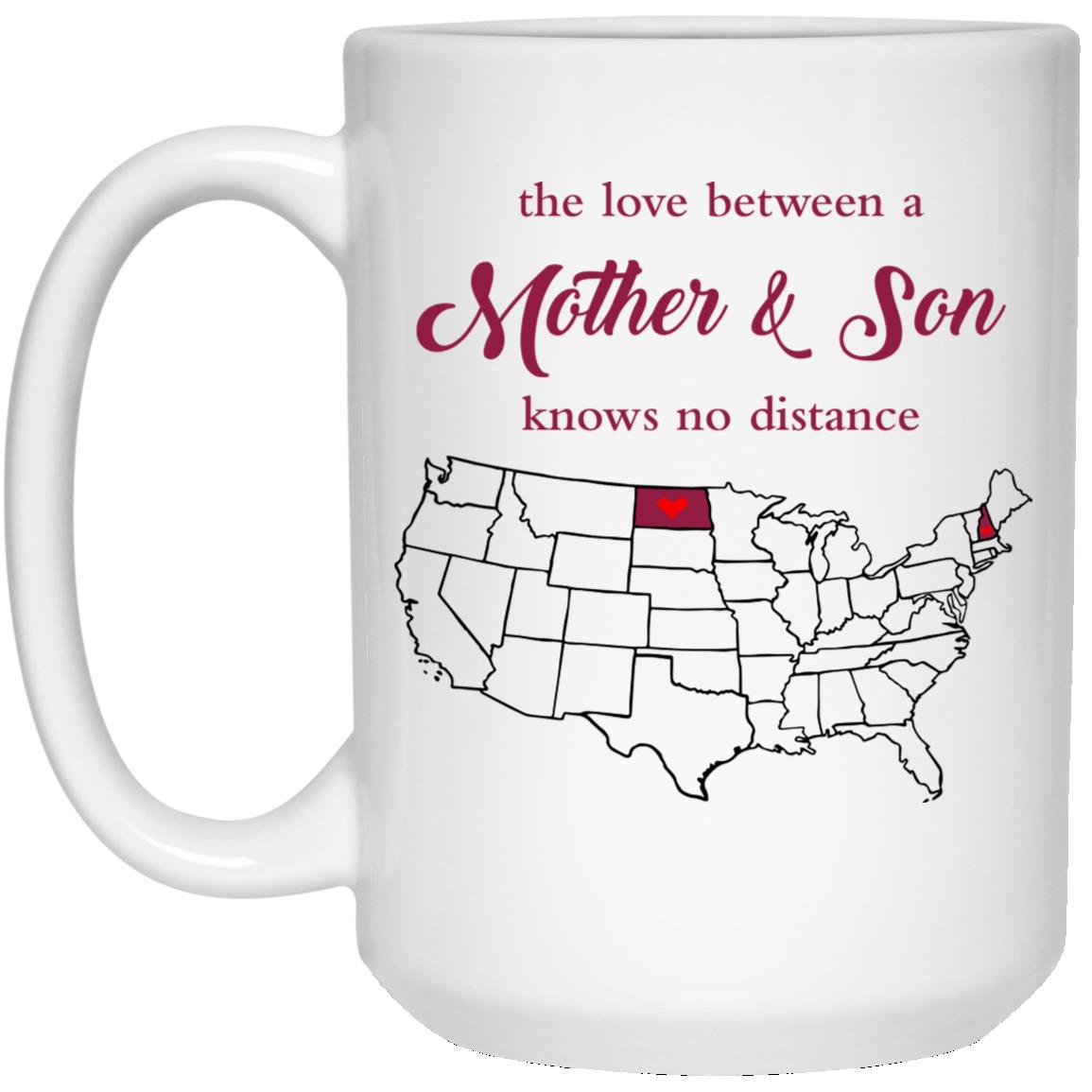 North Dakota New Hampshire The Love Between Mother And Son Mug - Mug Teezalo