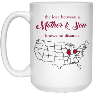 Illinois Ohio The Love Between Mother And Son Mug - Mug Teezalo