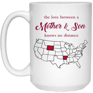 Wyoming Arkansas The Love Between Mother And Son Mug - Mug Teezalo