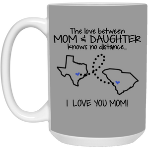 South Carolina Texas The Love Between Mom And Daughter Mug - Mug Teezalo