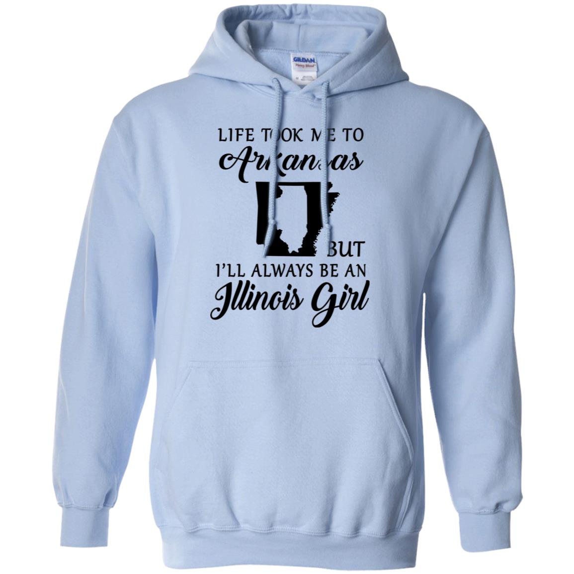 Life Took Me To Arkansas Always Be An Illinois Girl T-shirt - T-shirt Teezalo