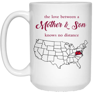 Virginia West Virginia The Love Between Mother And Son Mug - Mug Teezalo