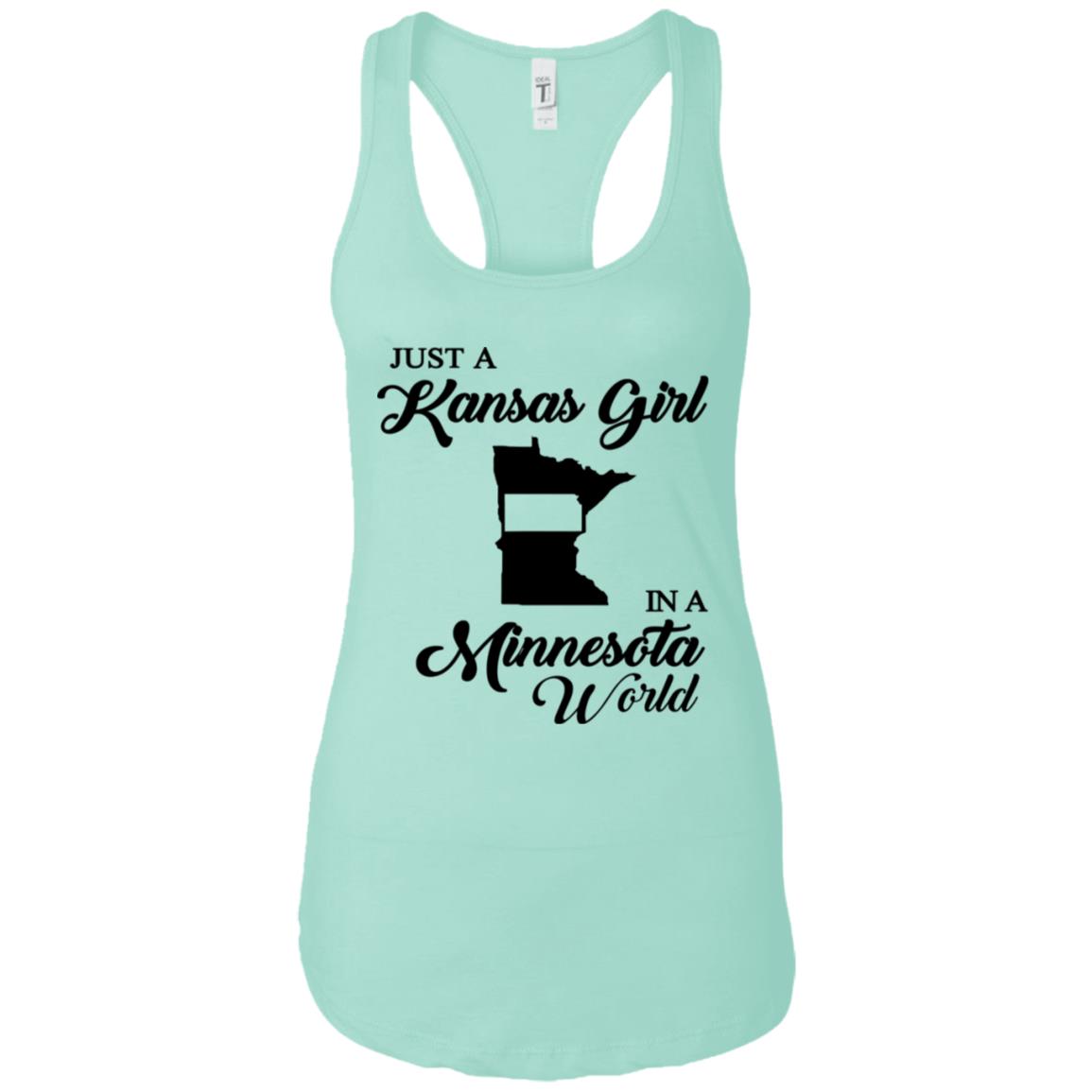 Just A Kansas Girl In A Minesota World T- Shirt - T-shirt Teezalo
