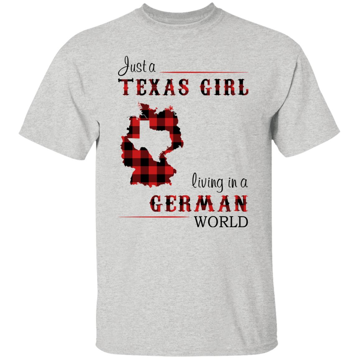 Just A Texas Girl Living In A German World T- Shirt - T-shirt Teezalo