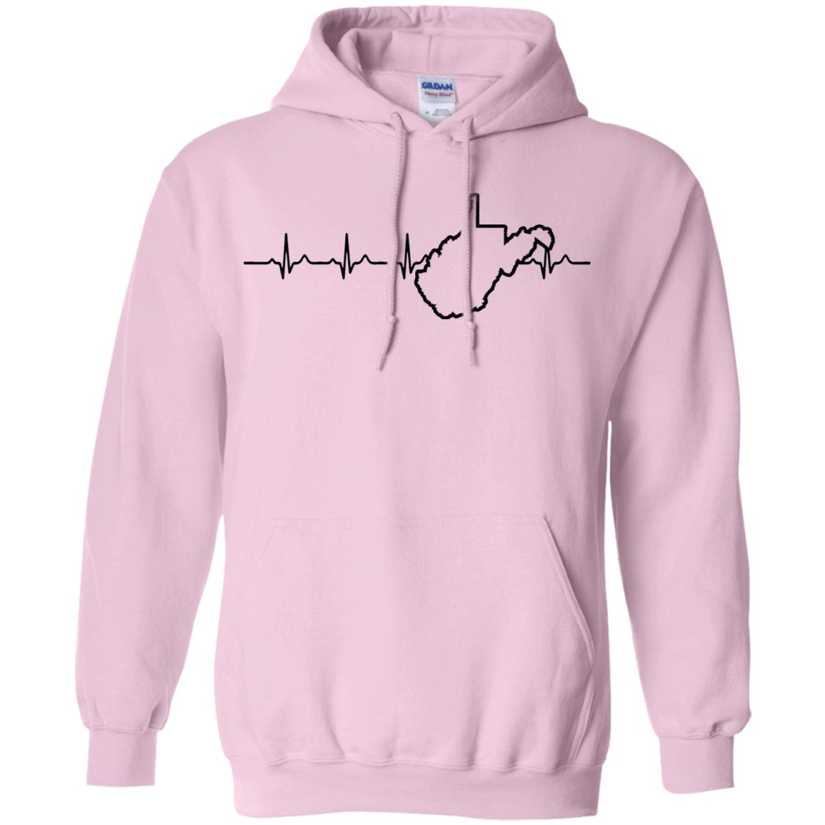 West Virginia Heartbeat Hoodie - Hoodie Teezalo