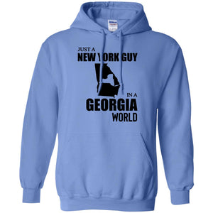 Just A New York Guy In A Georgia World T-Shirt - T-shirt Teezalo