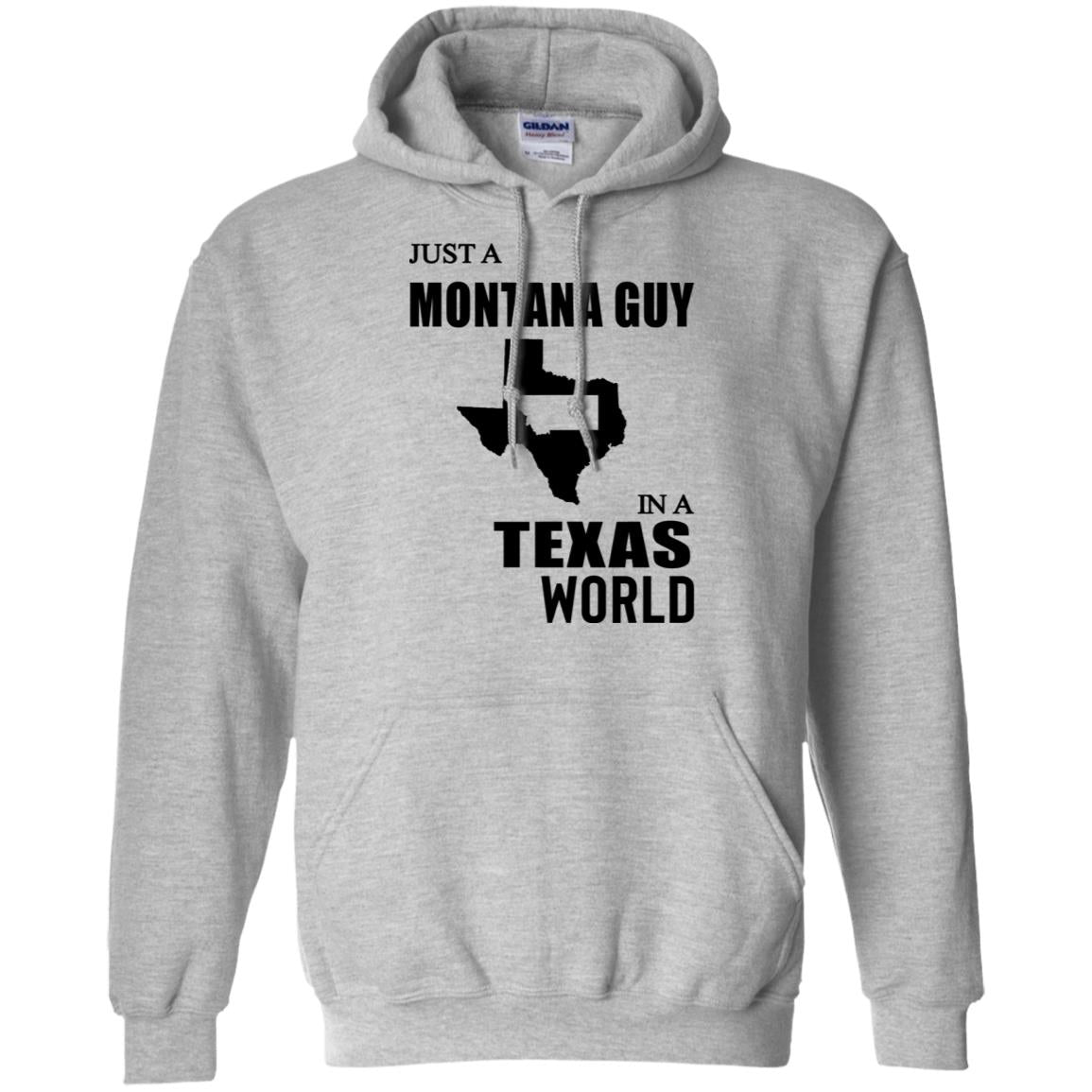 Just A Montana Guy In A Texas World T-Shirt - T-shirt Teezalo