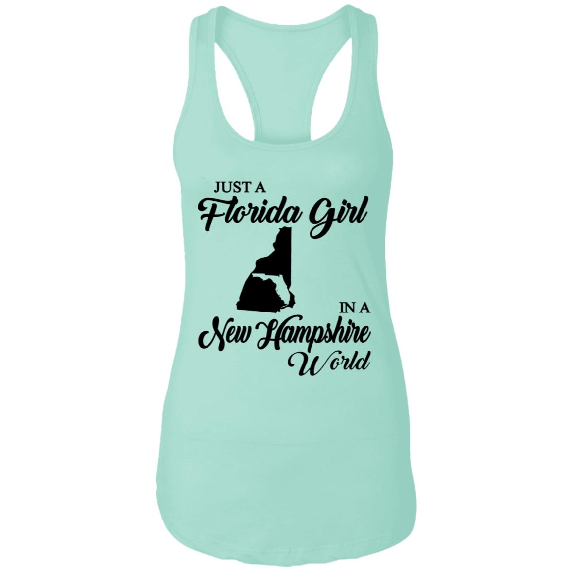 Just A Florida Girl In A New Hampshire World T-Shirt - T-Shirt Teezalo