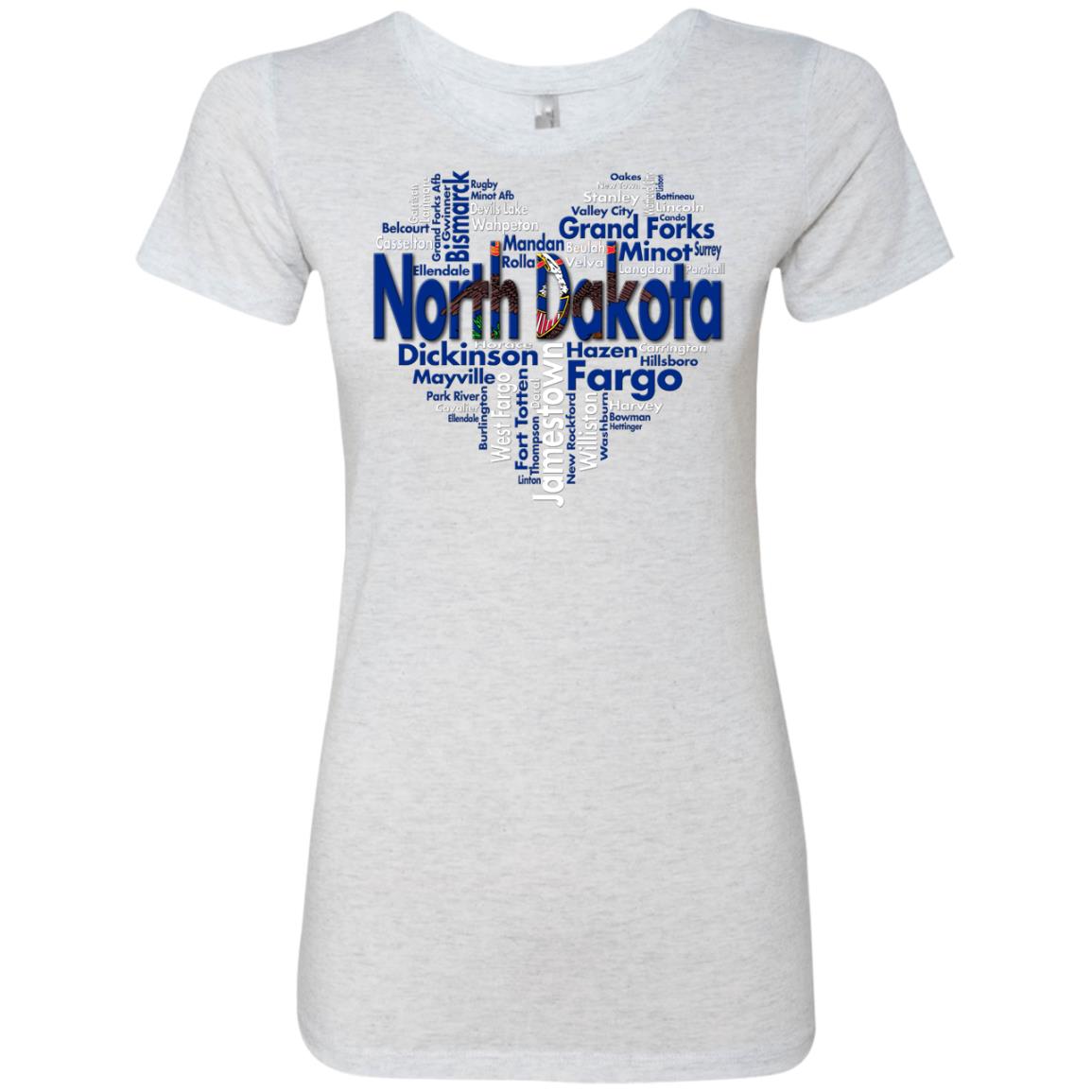 North Dakota Heart City T-Shirt - T-shirt Teezalo